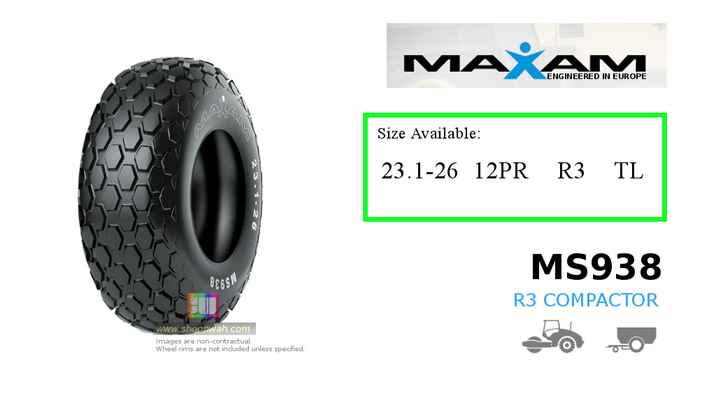 23.1-26 12PR Maxam R3 Construction Compactor OTR tractor tire available in malaysia